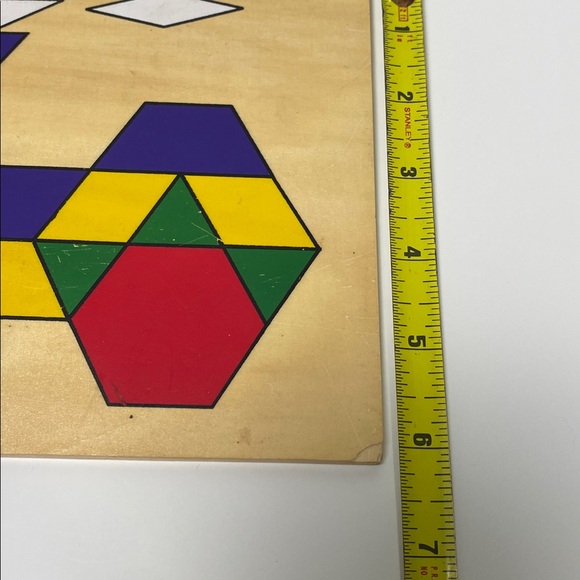 Wooden Tangram Puzzle Shapes w/ 3 Double-Sided Pattern Boards Math Toy - Picture 7 of 9